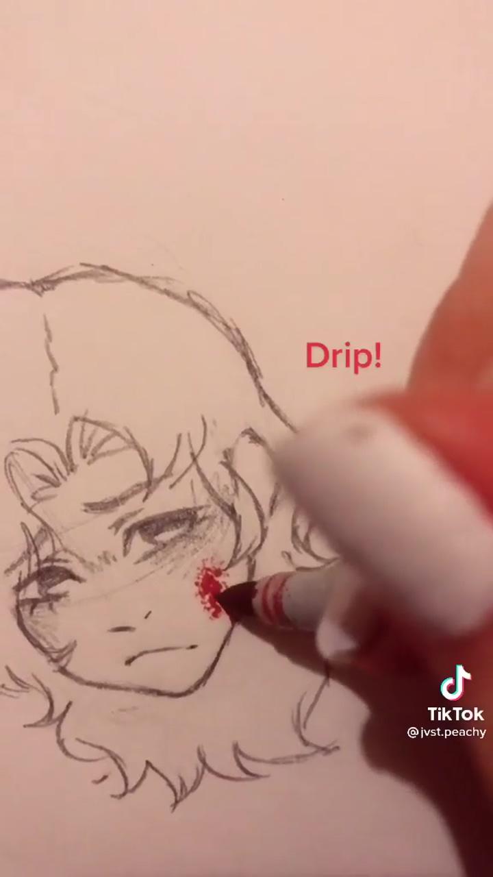 How to make blood splats - easy creative drawing ideas - drawing poses art reference ideas | hand art drawing