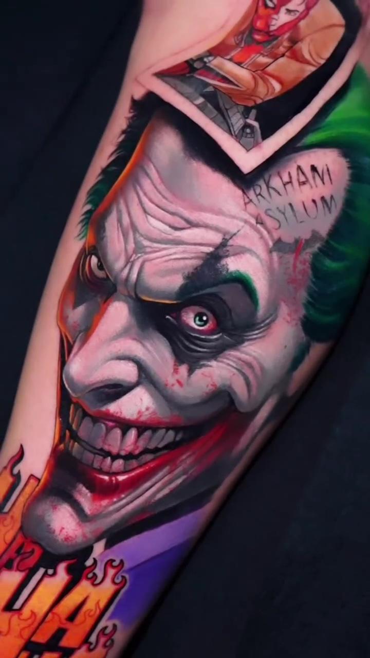 Joker tattoo; suvorov_alexandr_tattoo