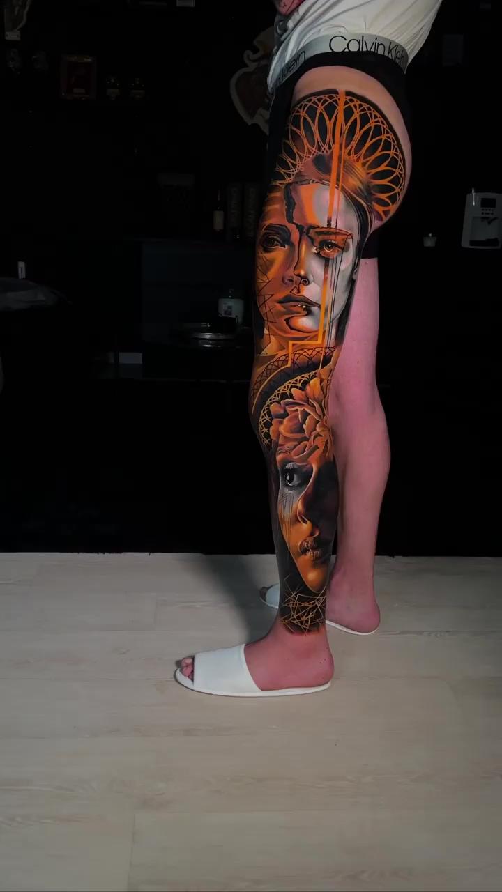 Leg tattoo inspiration; leg tattoo