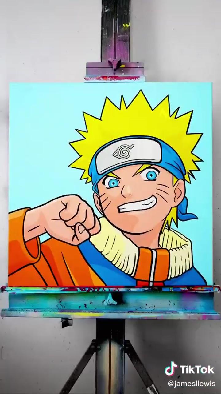 Naruto uzumaki canvas painting
 | naruto sketch