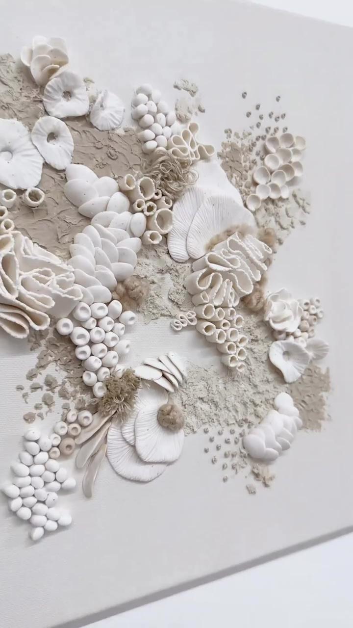 Neutral coral reef art | acrylic ideas