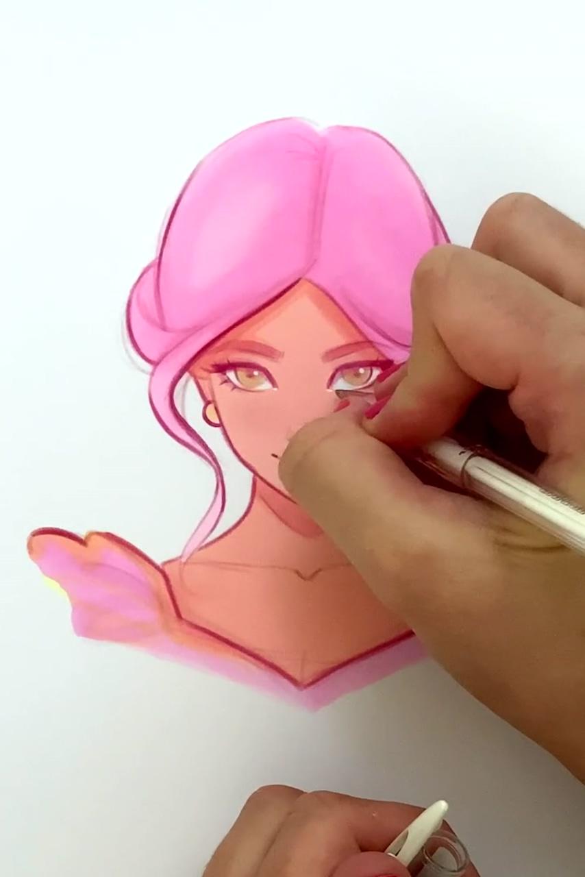 Ohuhu marker drawing; markers drawing tutorial