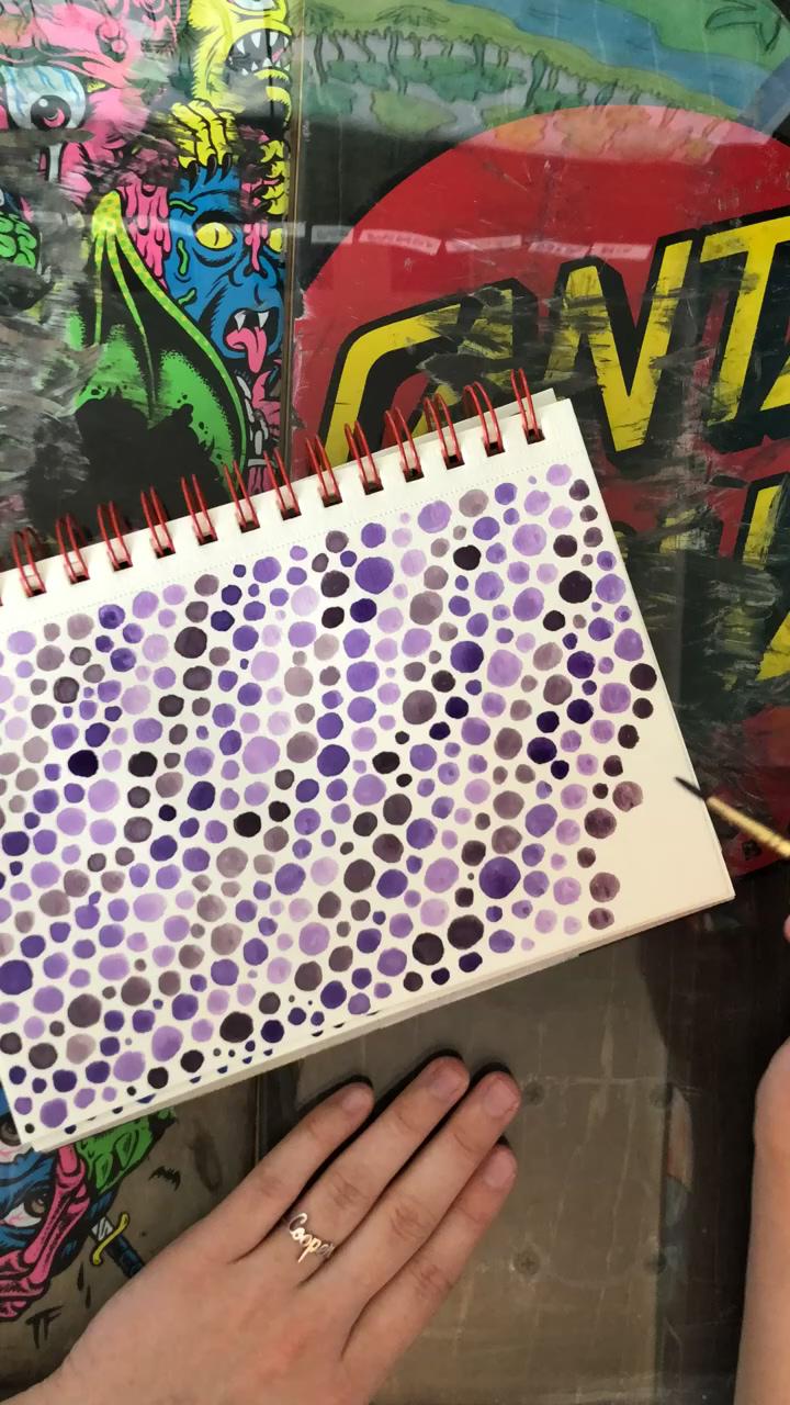 Purple bubble art | magical watercolor