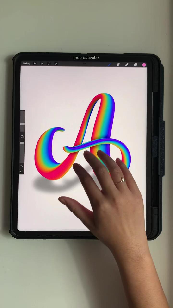 Rainbow lettering 3d digital art girl procreate adobe fresco alphabet aesthetic cute gradient ombr'e; turn any brush into a rainbow brush in procreate. procreate tutorial