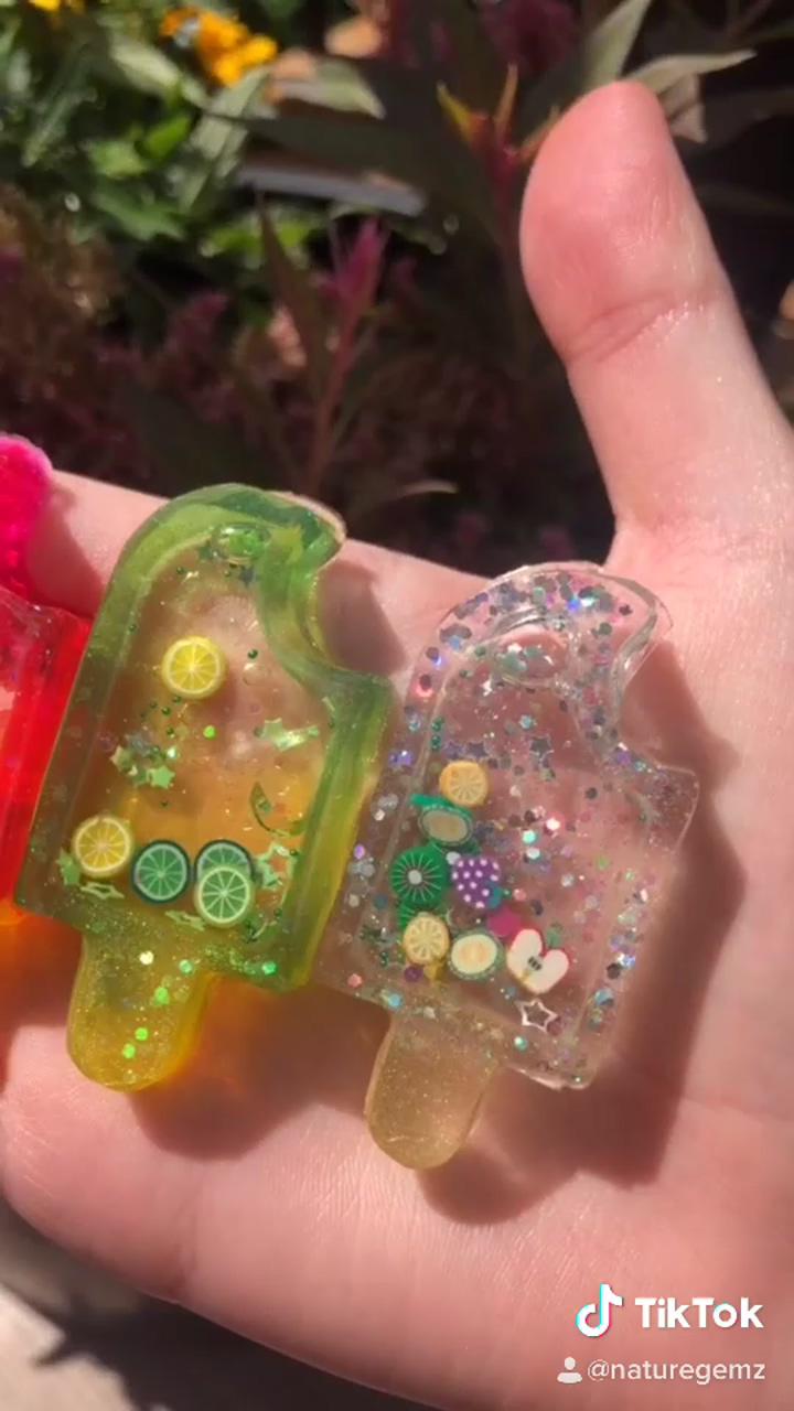 Resin popsicle shaker charms | resin jewelry diy