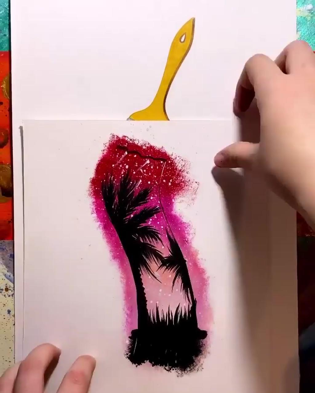 Satisfying slime drop; elephant painting canvas