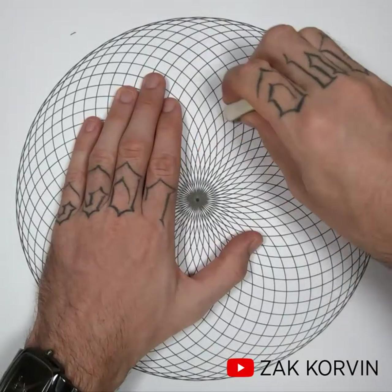 The most satisfying way to create a vortex mandala; geometric pattern art