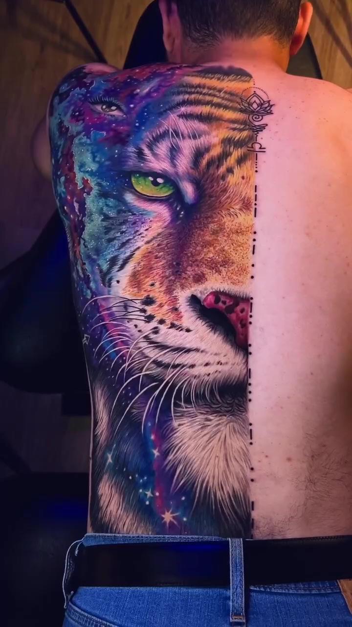 Tiger tattoo time lapse; awesome work tattoo is life one of the best back tattoos if ever seen cred: hernanyepes_art