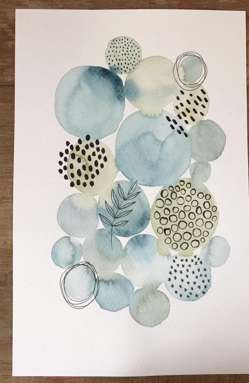 Watercolor and mark making | watercolor art lessons