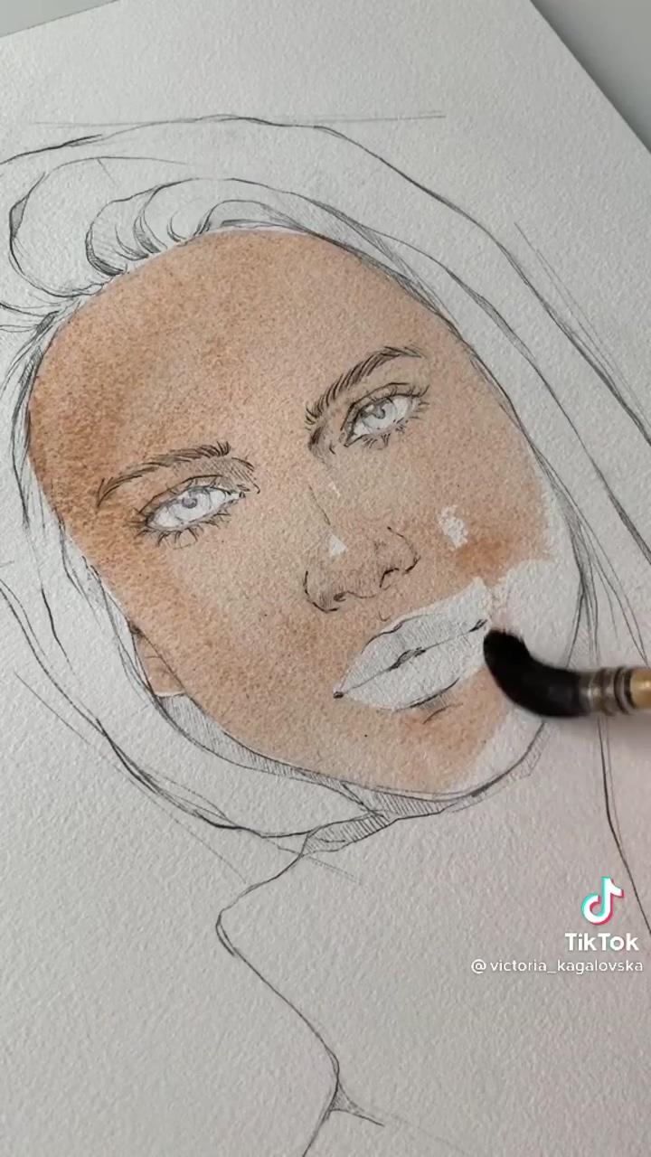 Watercolor portrait tutorial | watercolor portrait painting