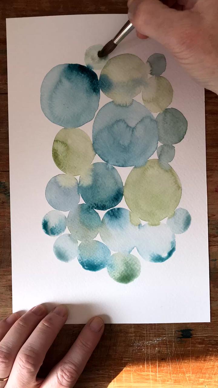 Watercolor warming up exercise | #watercolors #paintings #flowers #summer #gardens #brushes #blooms #blossom