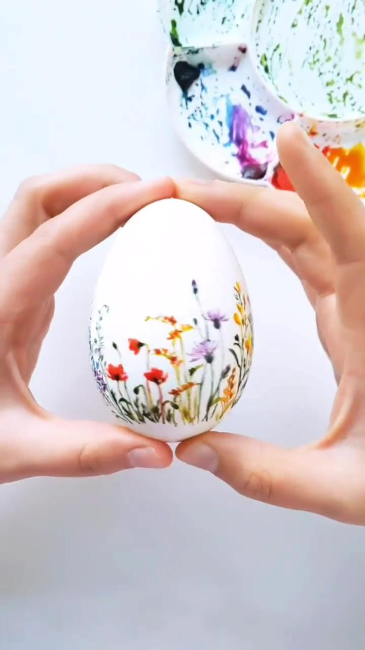 Wildflower painted egg | easter egg art
