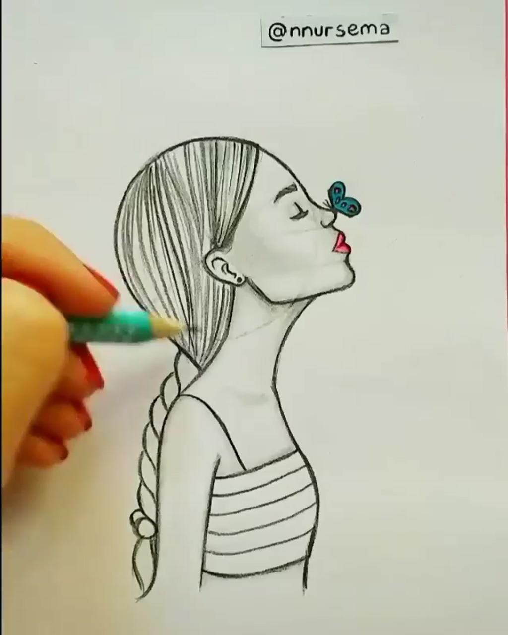 3d art drawing | girl drawing sketches