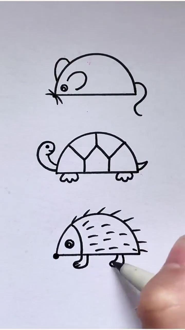 Animal drawing: draw a animal with a pencil [video]; easy art drawing idea - cool drawingseas