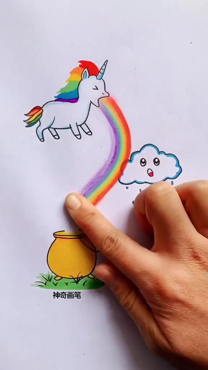 Beautiful rainbow; art drawings sketches creative