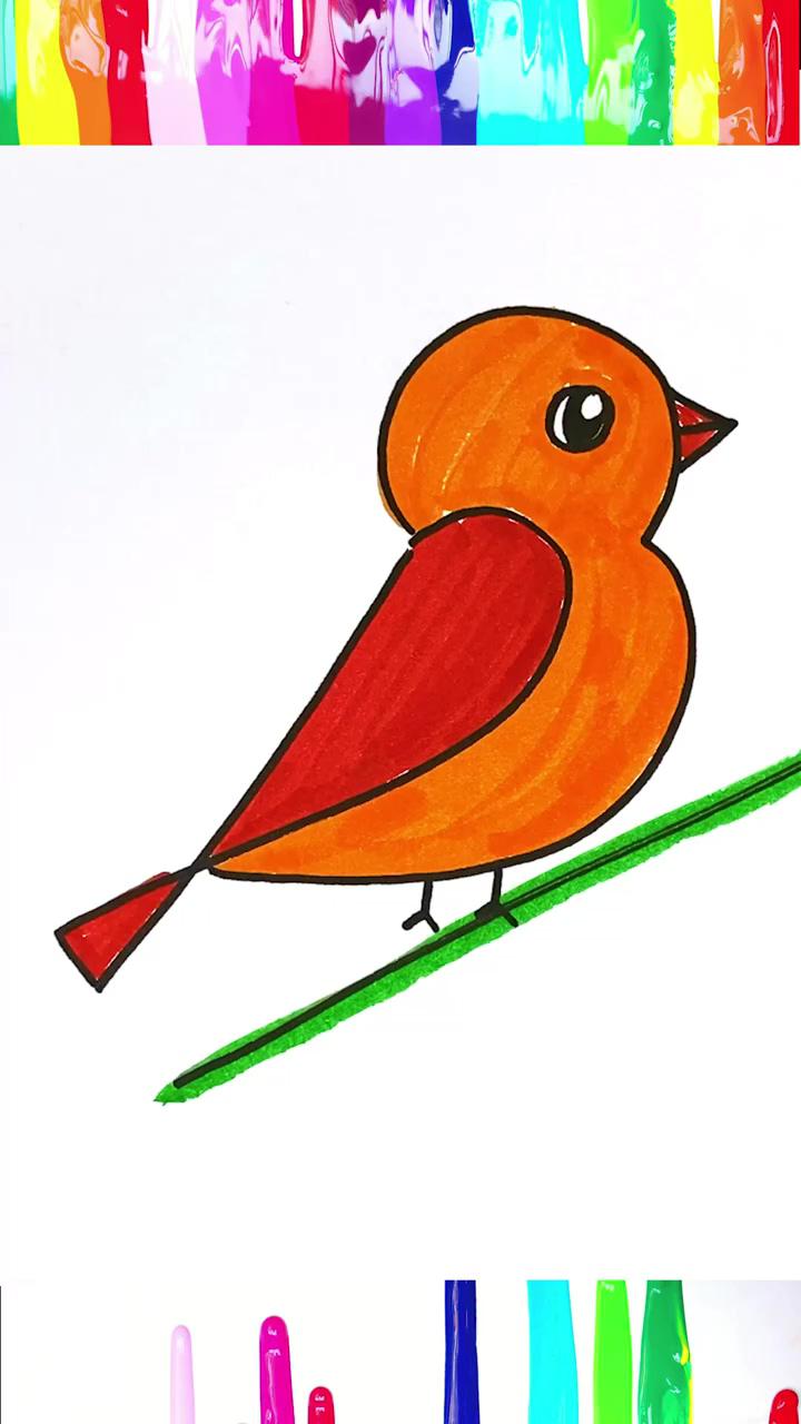 Bird drawing - easy drawing; drawing images for kids