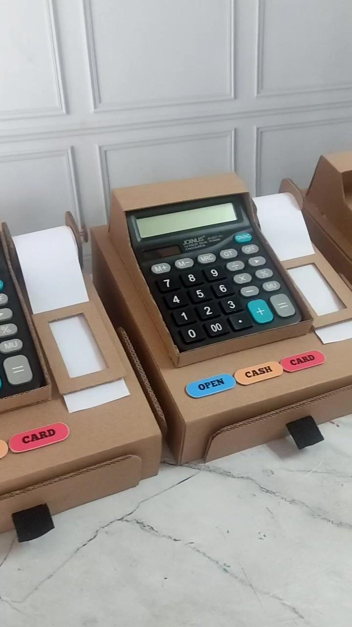 Cardboard cash register | diy crafts bookmarks