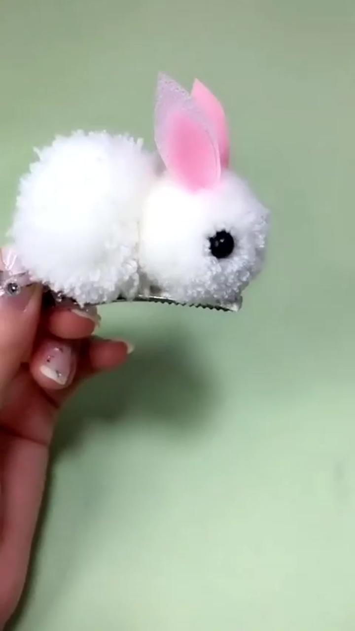 Craft bunny; yarn crafts for kids