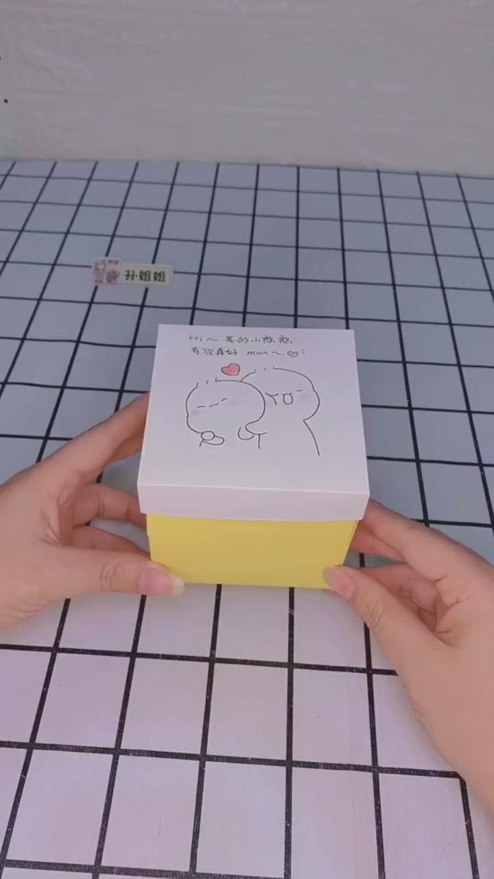 Cute gift box; envelope