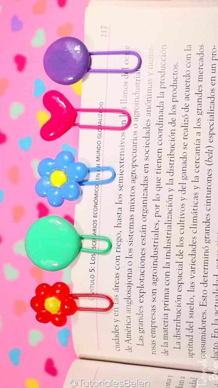 Decorate your school supplies create shaped paper clips using hot silicone; paper craft diy projects