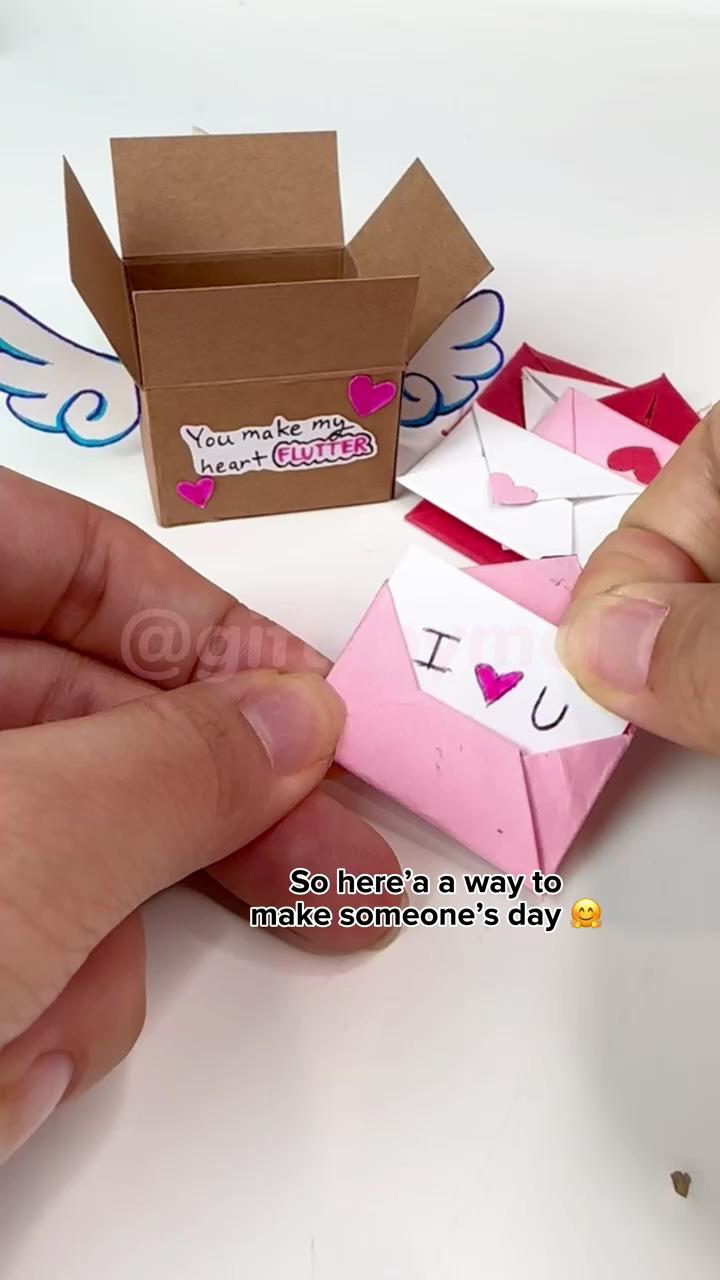 Diy love letter gift with messages - easy thoughtful gift idea for your boyfriend/girlfriend | easy paper crafts diy