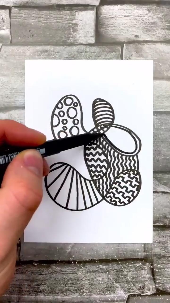 Do this when you're bored; zen doodle art