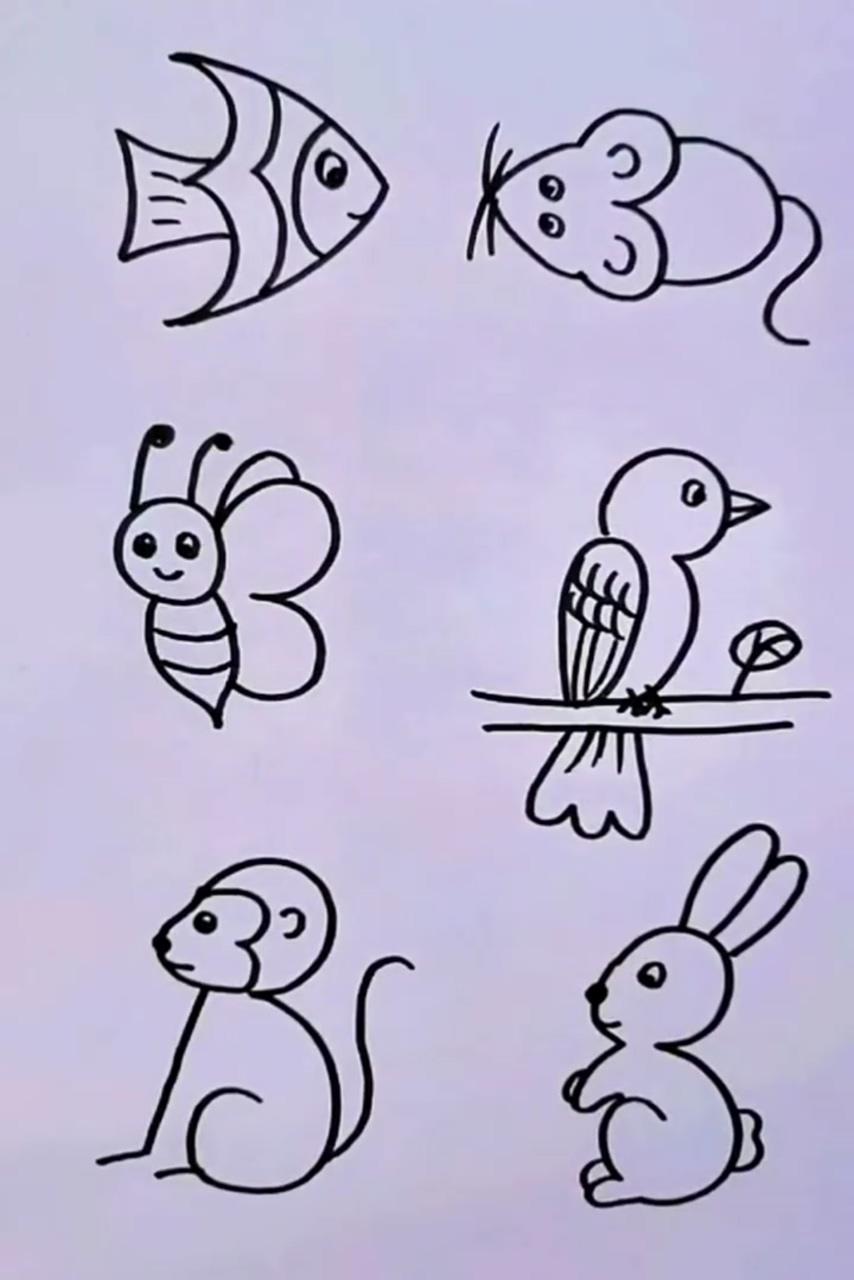 Easy animal drawing ideas; easy animal drawings