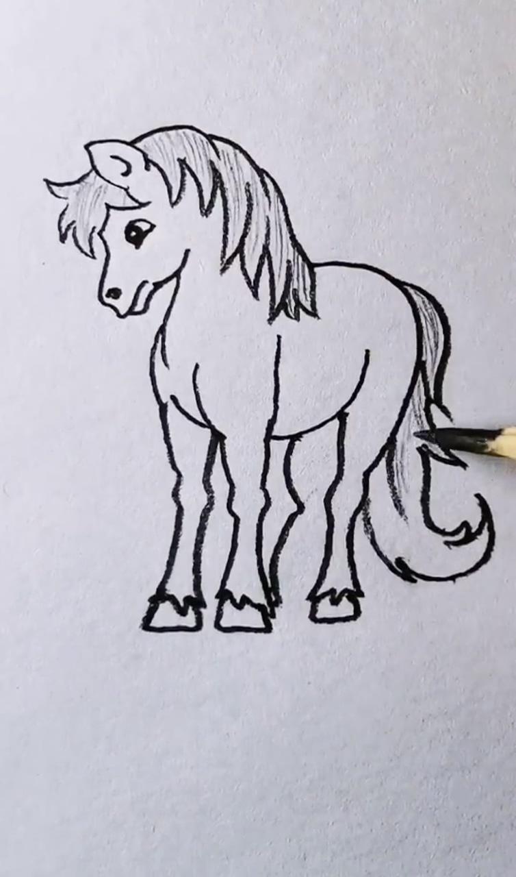 Horse drawing; easy horse drawing