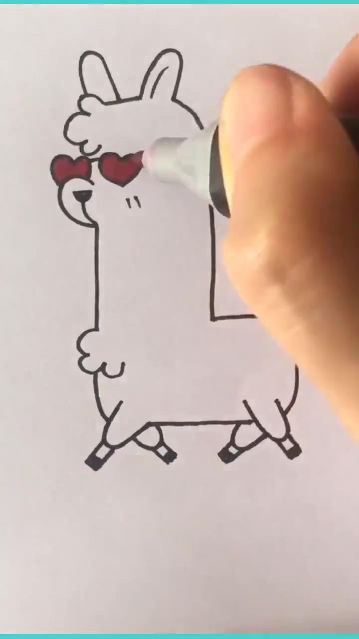How to draw a alpaca step-by-step guide for beginners; easy disney drawing idea - drawing art for kids