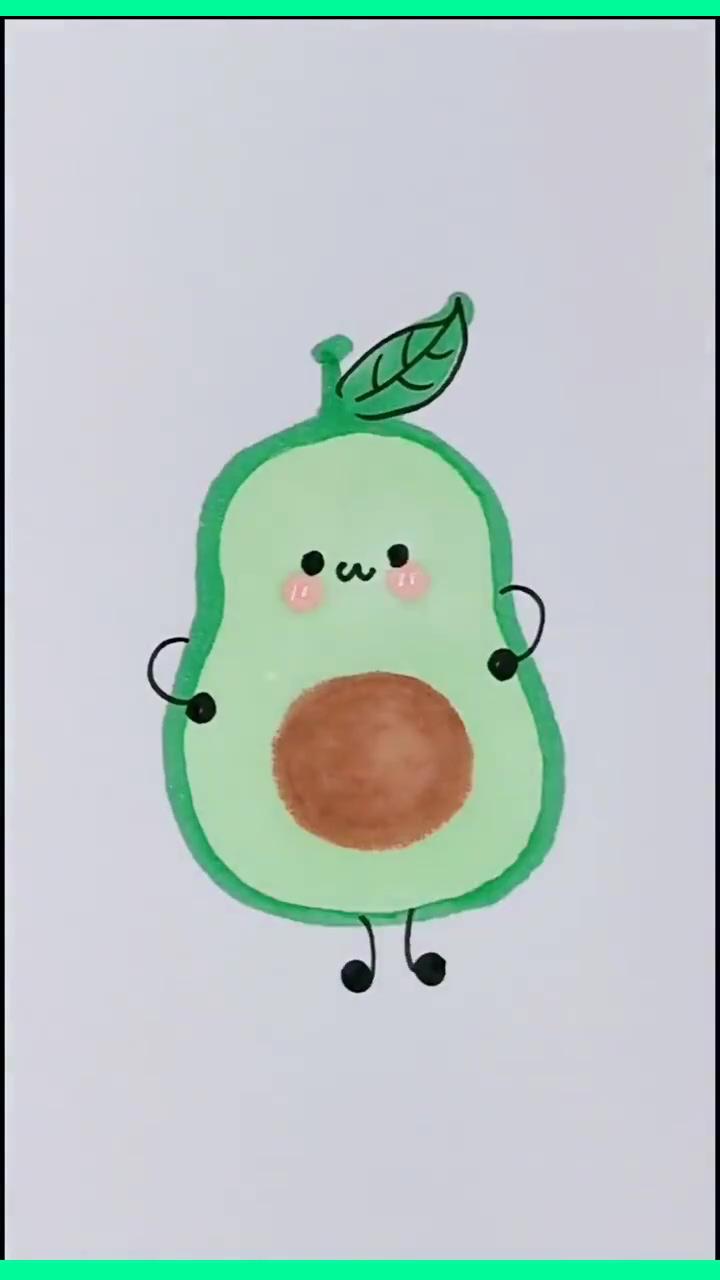 How to draw a avocado very easy | easy ways to draw a plum deer - learn how to draw a plum deer