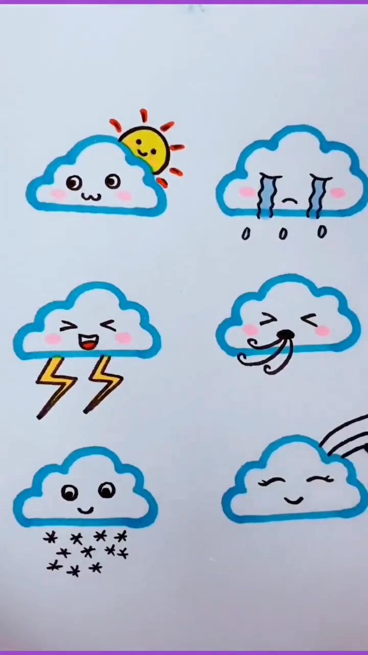 How to draw a cute cloud; curly pony inspo