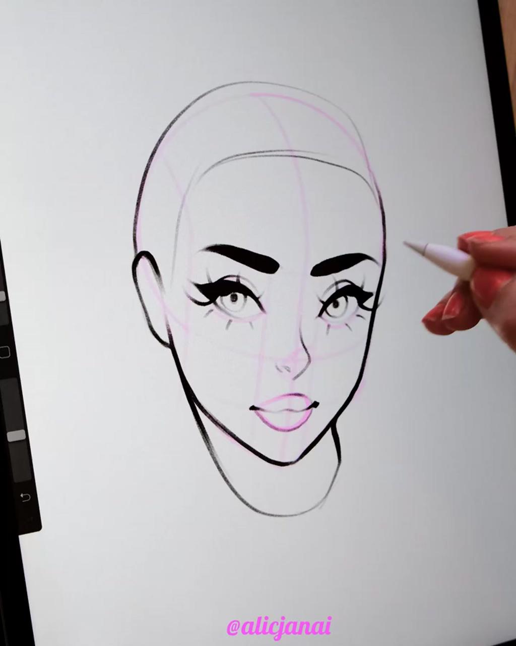 How to draw a face; digital painting tutorials