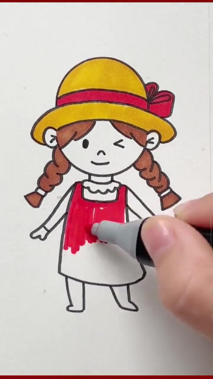 How to draw a girl step-by-step guide for beginners; drawing images for kids