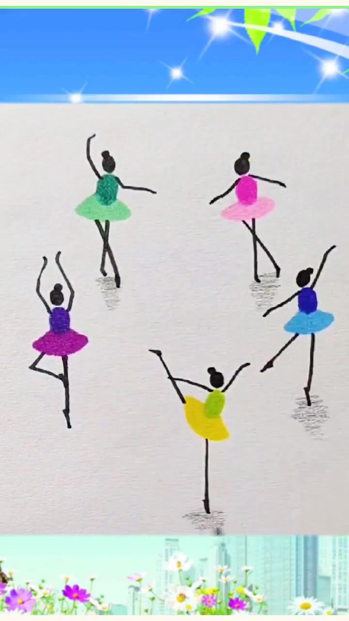 How to draw ballet step-by-step tutorials; easy art for kids