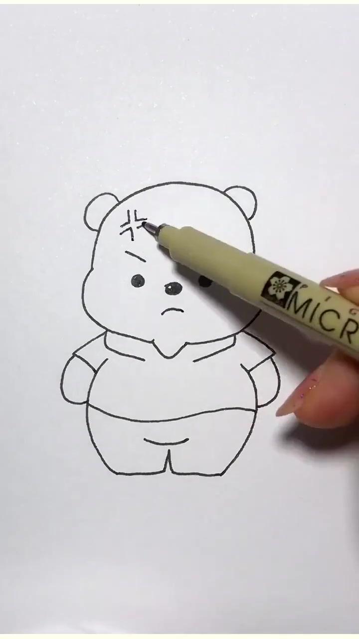 How to draw bear, step by step, drawing guide | animation