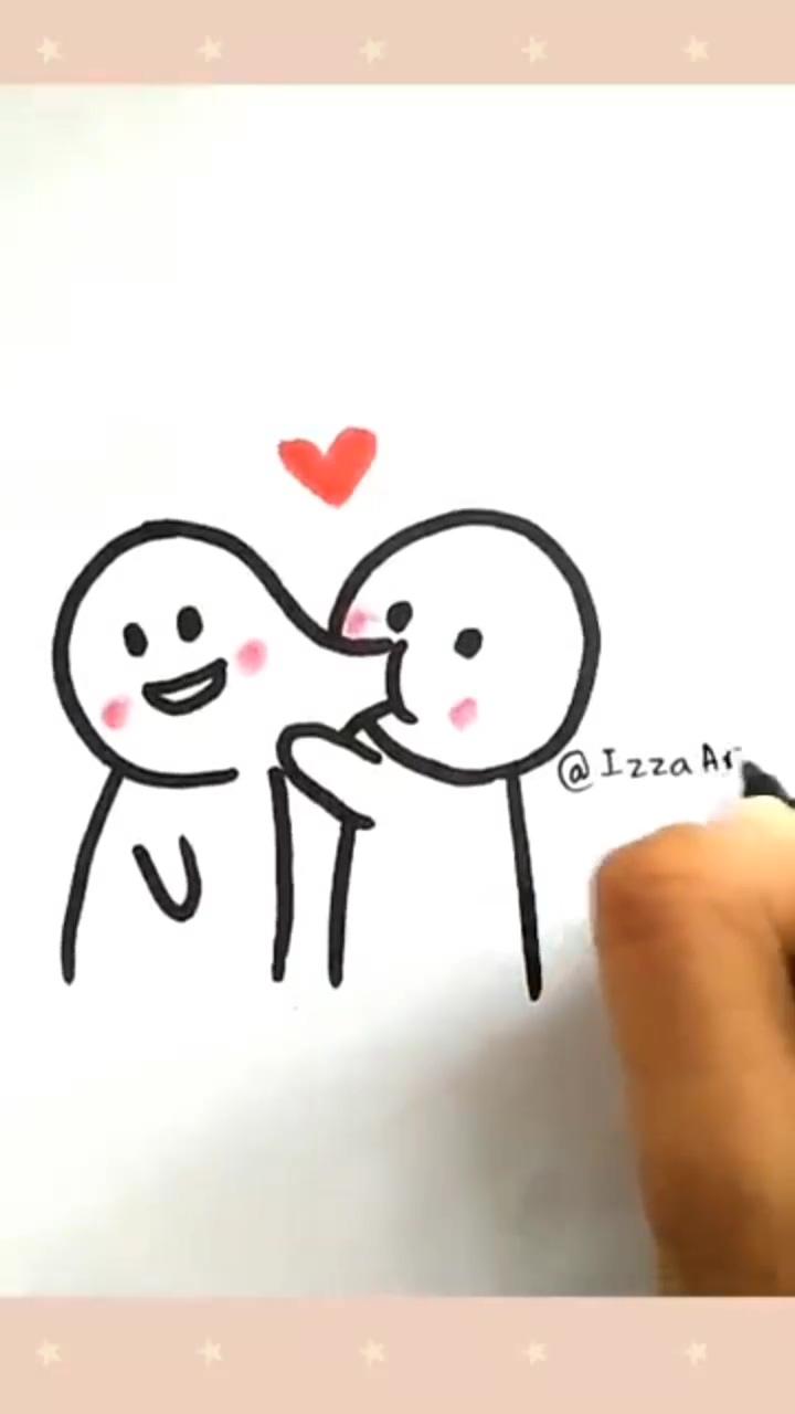 How to draw cute doodles izzaarts #easydrawing #cutedrawings #doodles #doodleart #drawing | do you love someone #arts #satisfying #artwork #painting #paint #satisfy
