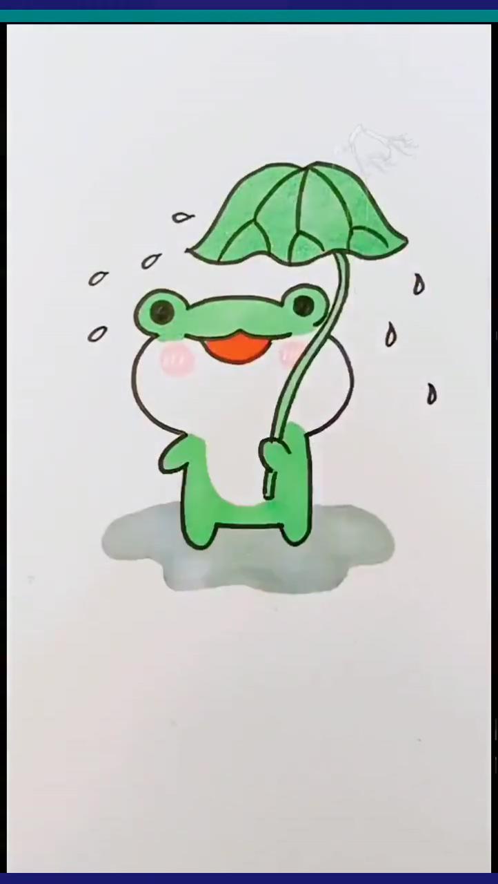 How to draw frog that looks fresh; ink pen drawings