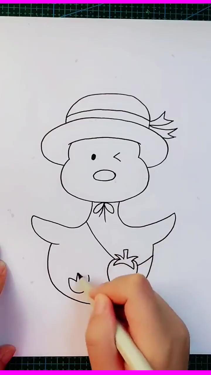 Learn how to draw duck with fun tutorials | simple and easy kitty cat drawings