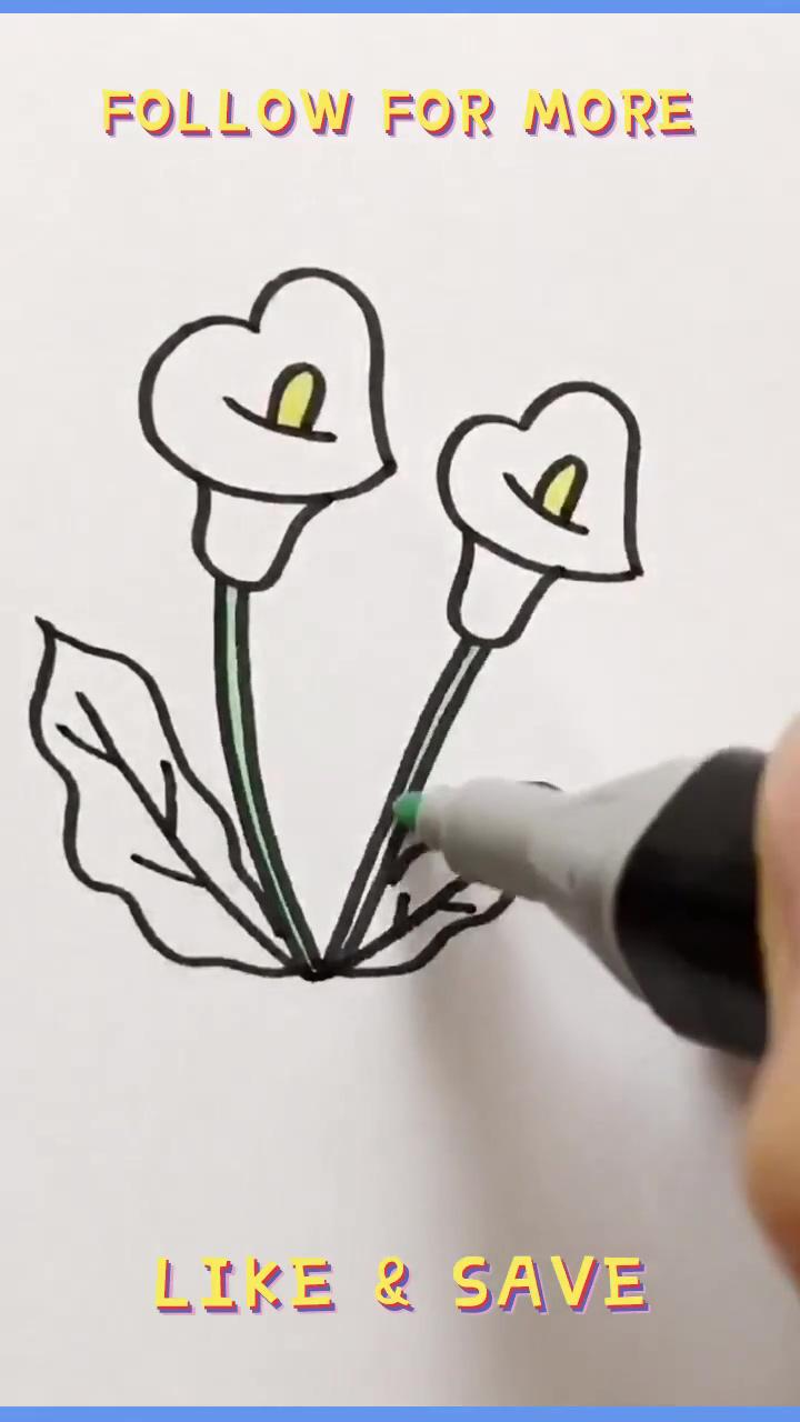 Learn how to draw flowers step by step | drawing ideas anime - random things to draw wheel