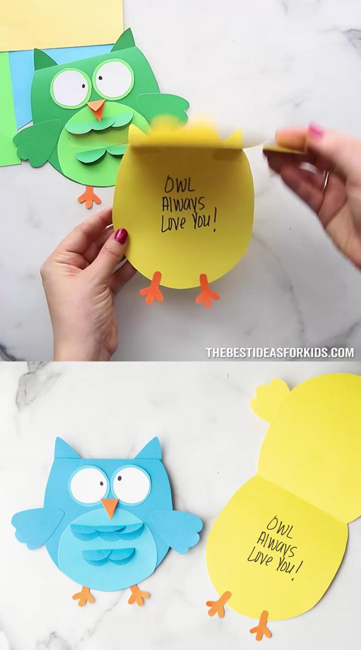 Owl craft; diy paper crafts decoration