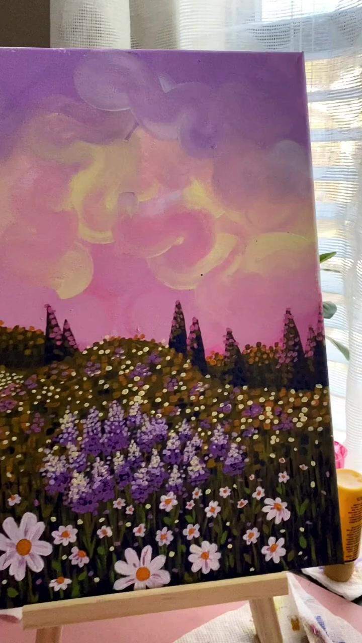 Paint with me #painting #cottagecore #nature #paintwithme #acryliccanvas; paintings