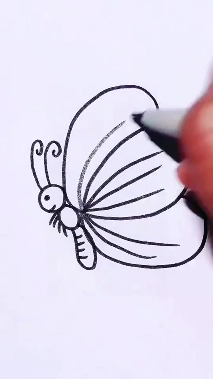 Satisfying art, butterfly #arts #satisfying #artwork #painting #paint #satisfy; draw a cute hen