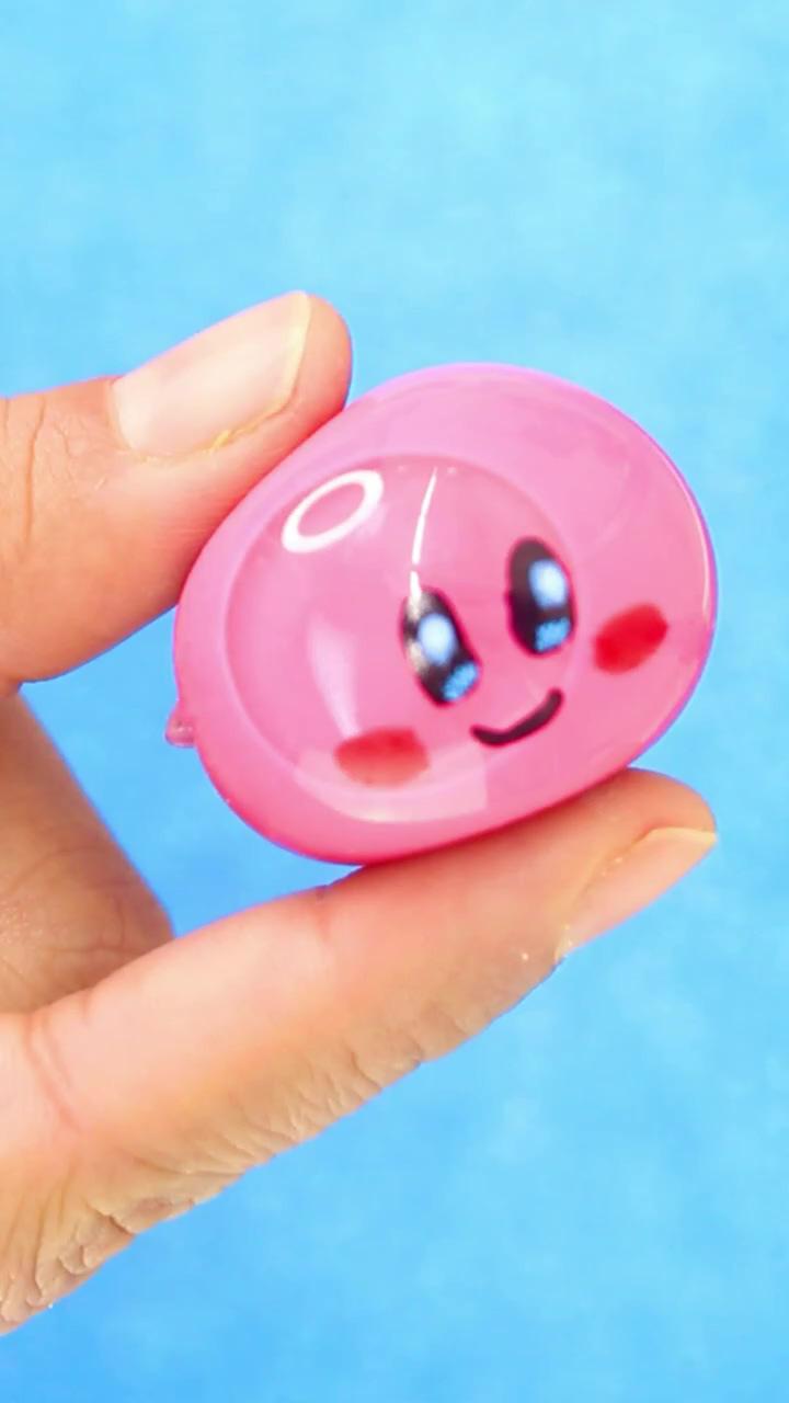 Squishy kawaii with tape and water - nano tape, kawaii poyo with nano tape water balloon; ice cream made from clay#diy