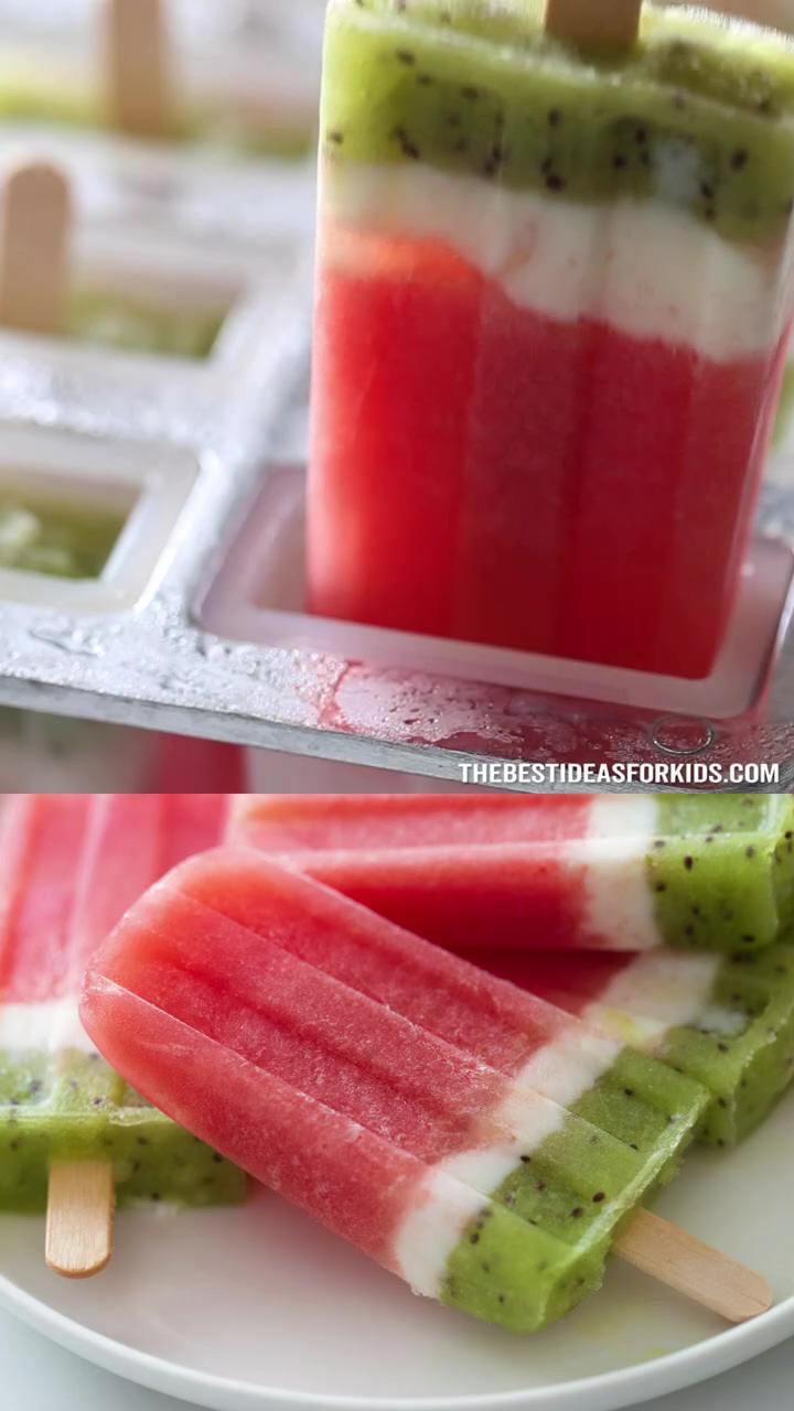 Watermelon popsicles; healthy popsicle recipes