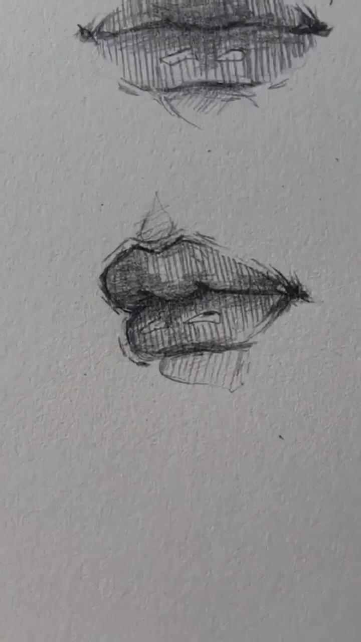  3/4 /side view lips tutorial | drawing
