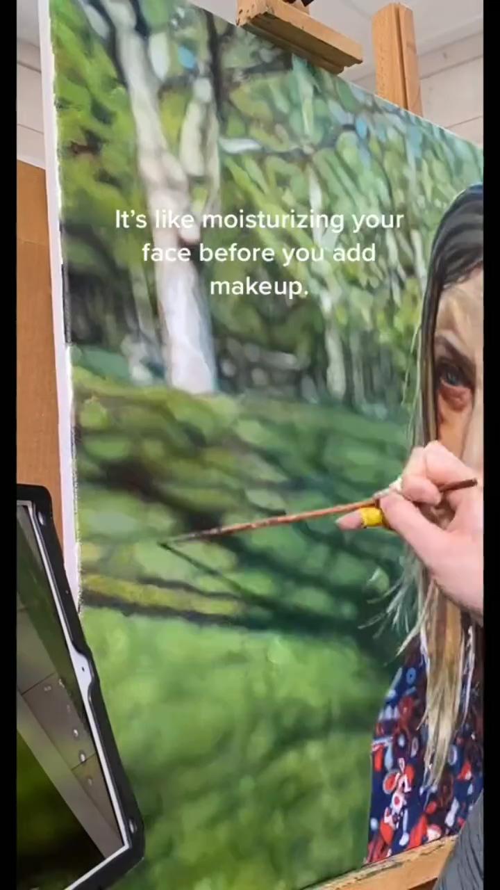 A good oil painting technique | by pawleans on tik tok