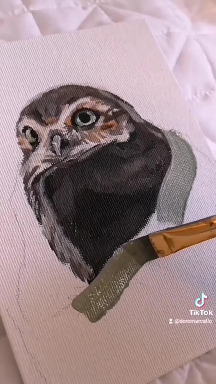 Acrylic painting owl by artist doromarcello | painting