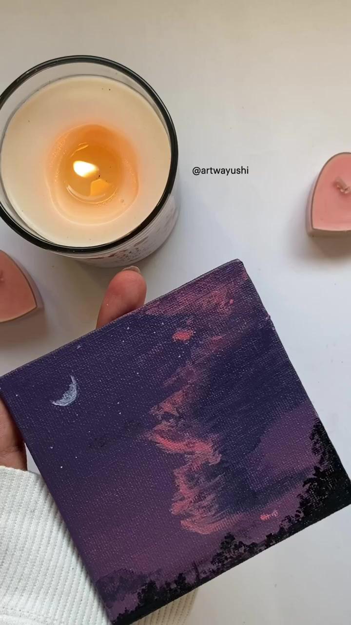 Acrylic sky painting | paint with me