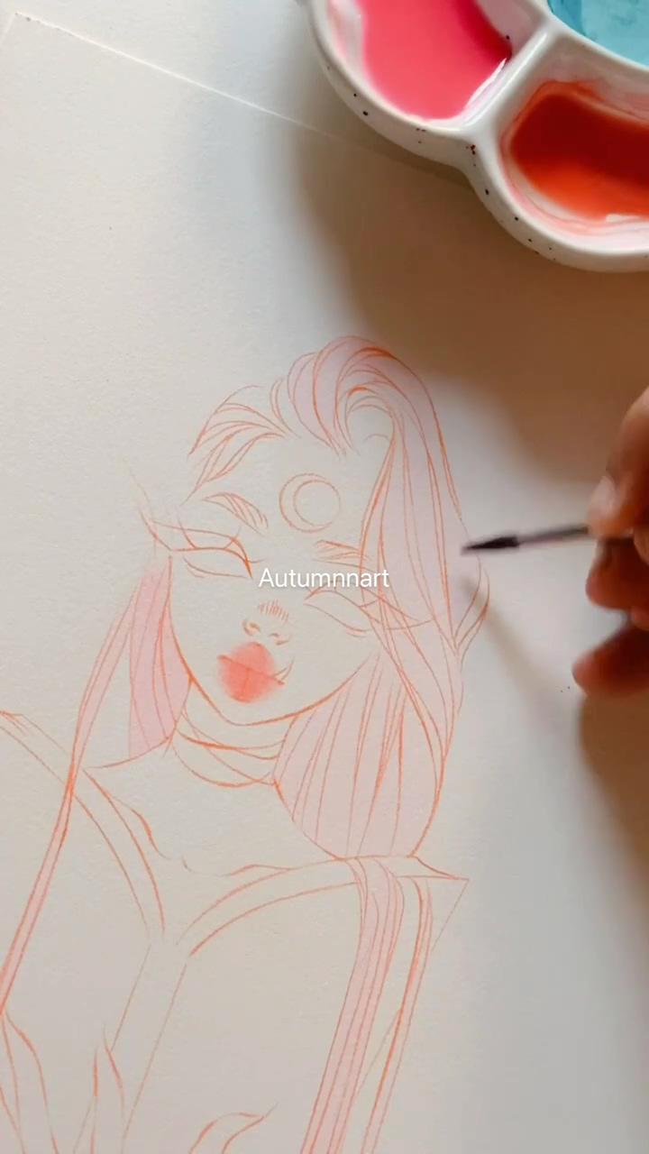 Autumnnart satisfying video | i haven't drawn in a month