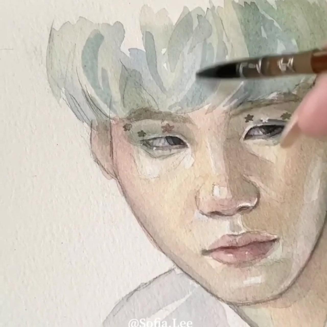Aw this is so cute | art tutorials watercolor